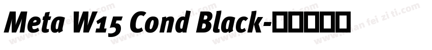 Meta W15 Cond Black字体转换